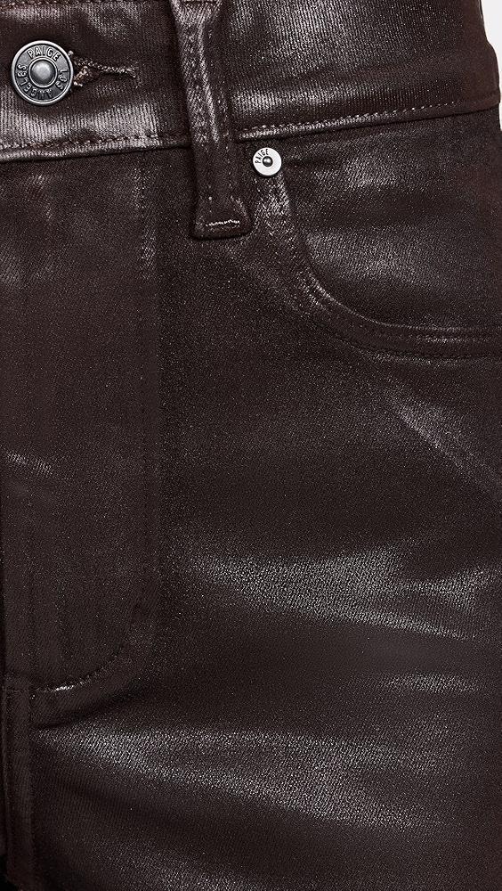 PAIGE Sasha 32" Chicory Coffee Luxe Coating Jeans | Shopbop Product Image
