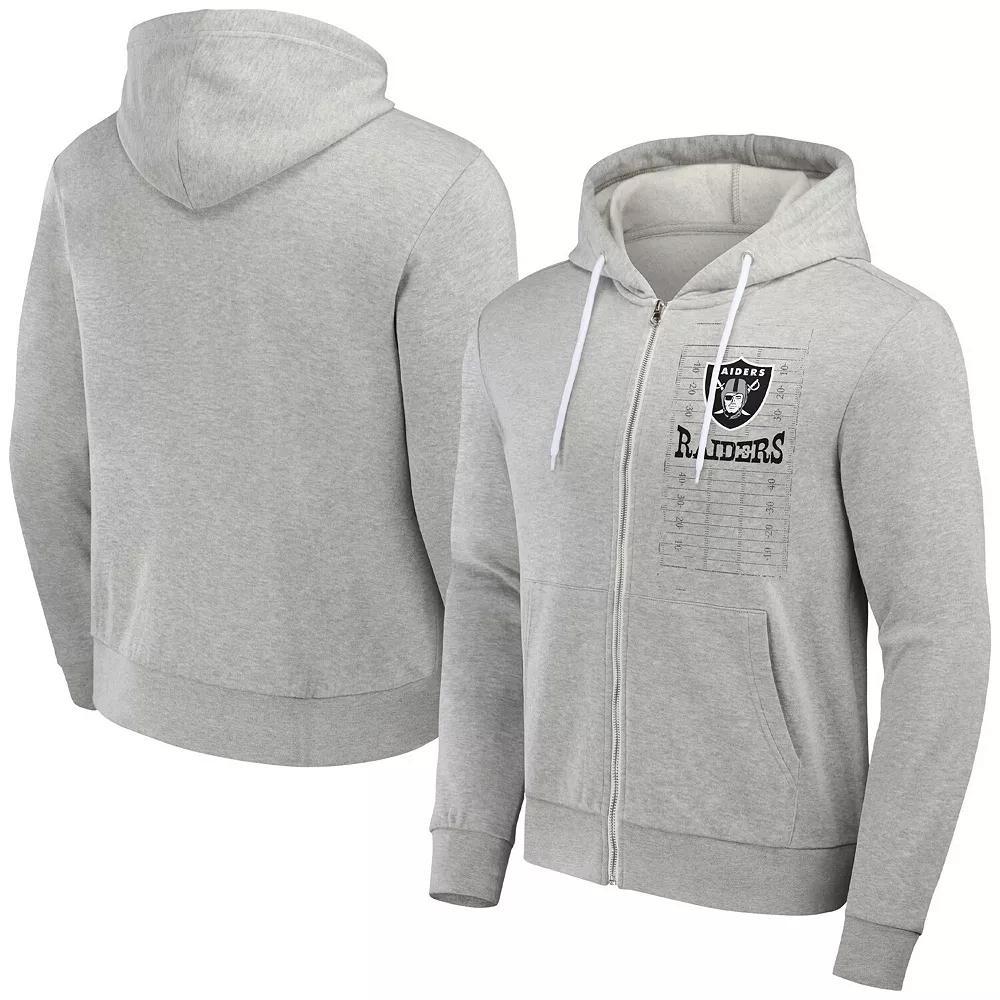 Men's NFL x Darius Rucker Collection by Fanatics Heather Gray Las Vegas Raiders Domestic Full-Zip Hoodie, Size: Large, Lvr Grey Product Image