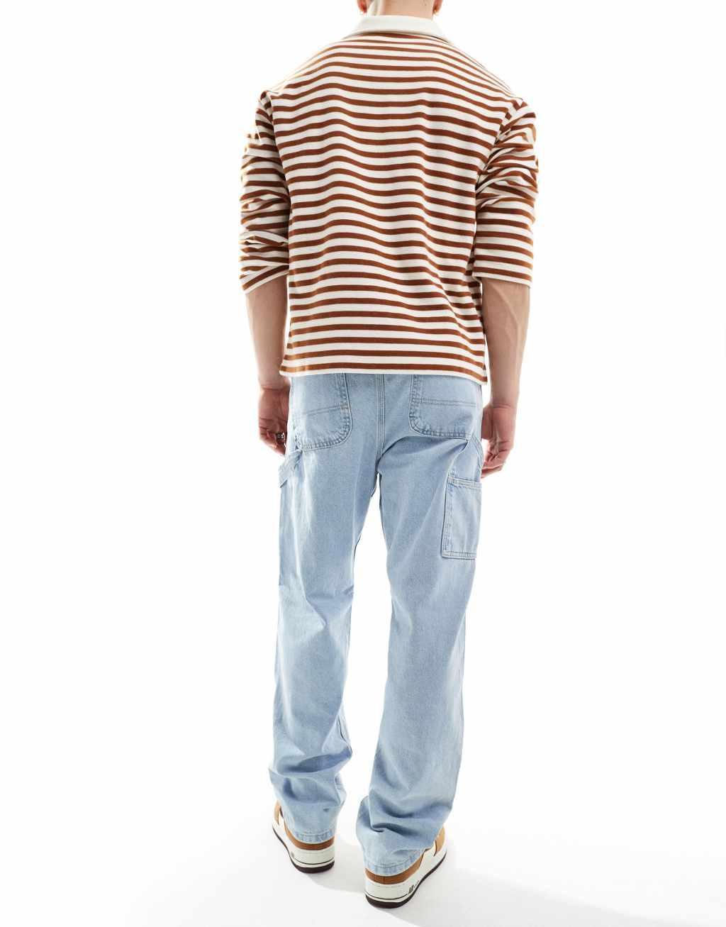 Jack & Jones Eddie loose painter jean in light blue wash Product Image