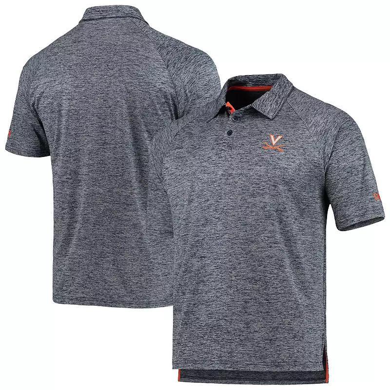 Men's Colosseum Heathered Navy Virginia Cavaliers Down Swing Raglan Team Polo, Size: 2XL, Blue Product Image