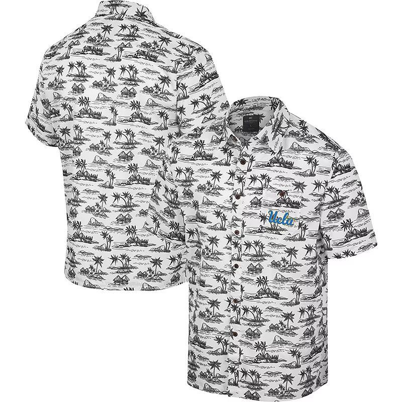 Men's Colosseum White Vanderbilt Commodores Spontaneous is Romantic Camp Button-Up Shirt, Size: XL Product Image