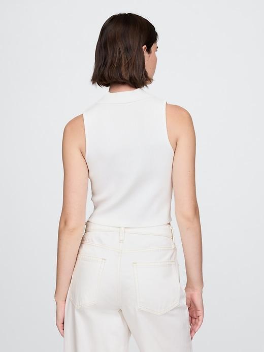 Cropped Rib Sweater Tank Product Image