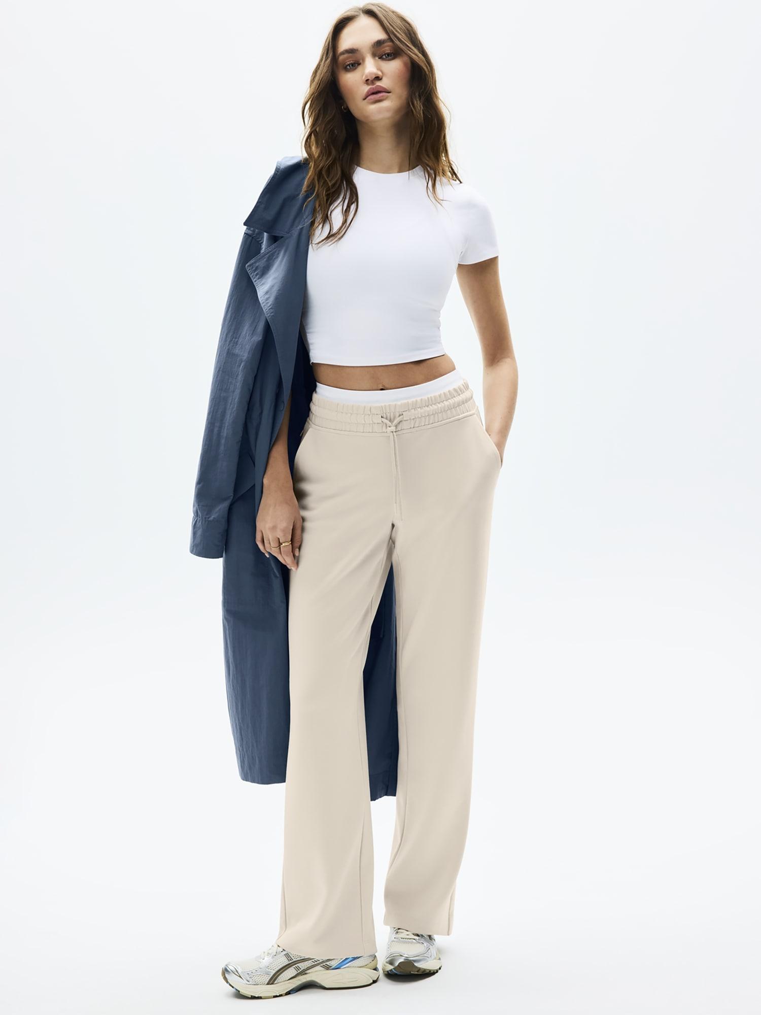 Seasoft Mid Rise Straight Pant Product Image