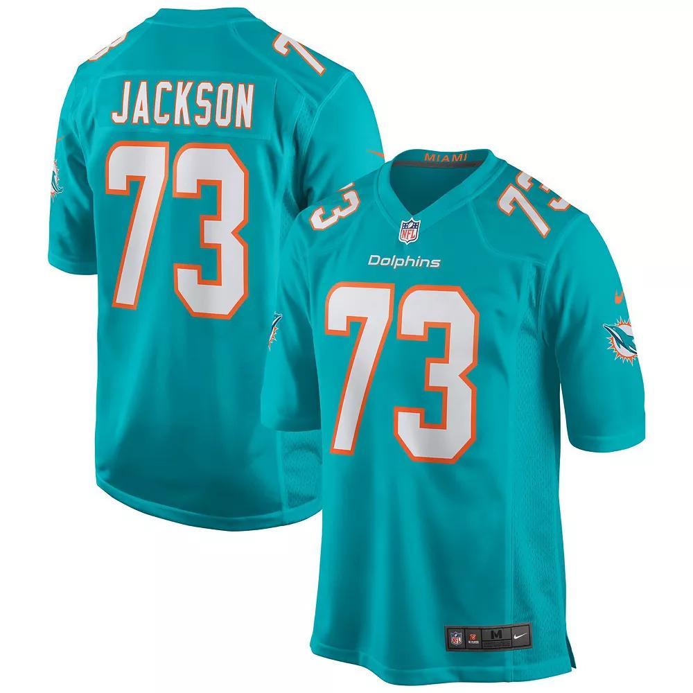 Men's Nike Austin Jackson Aqua Miami Dolphins Game Jersey, Size: 2XL, Turquoise A Product Image
