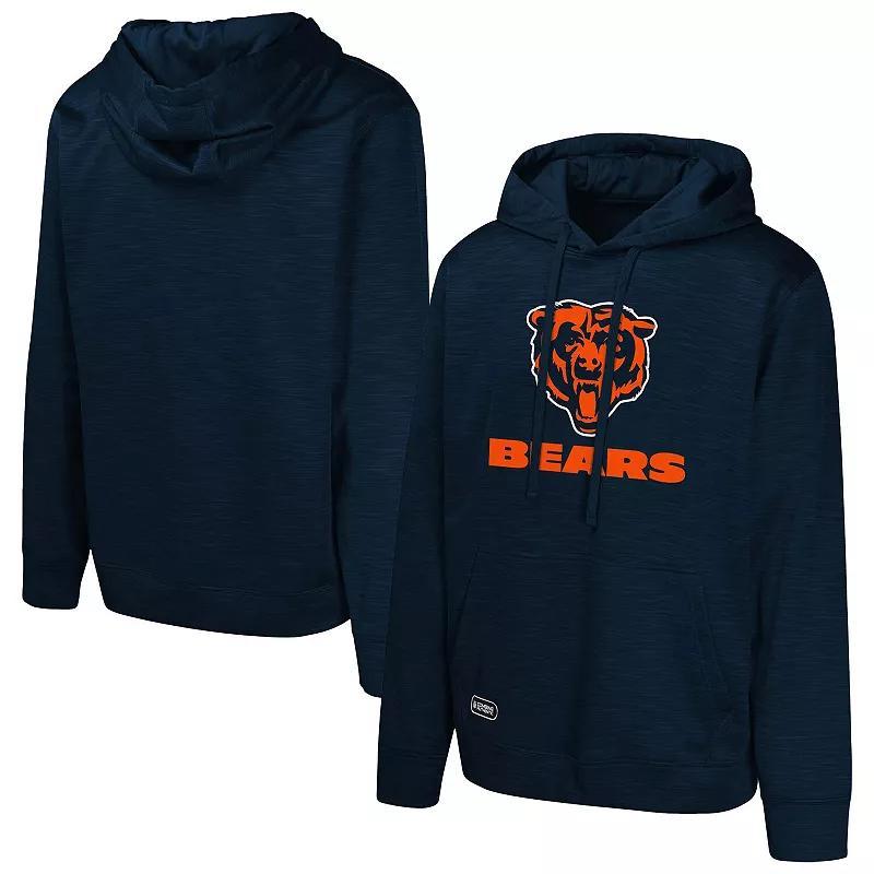 Men's Navy Chicago Bears Streak Fleece Pullover Hoodie, Size: XL, Blue Product Image