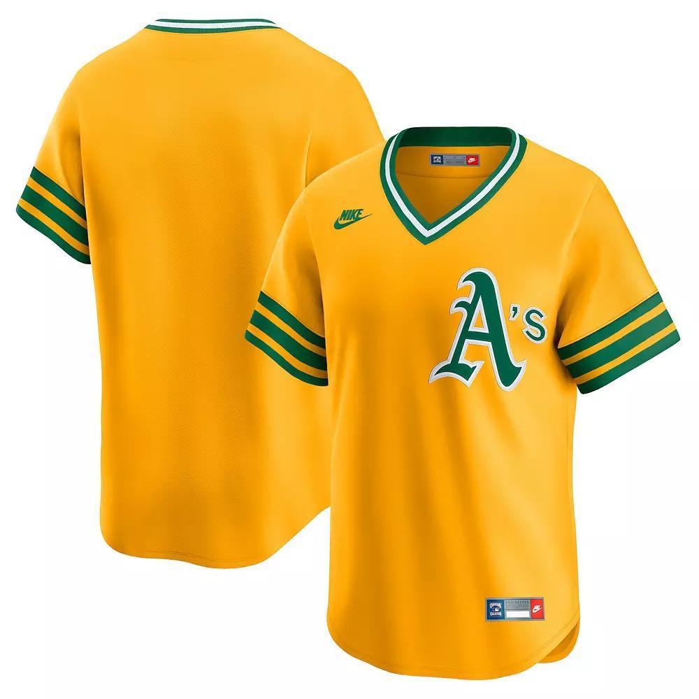 Men's Nike Gold Oakland Athletics Cooperstown Collection Limited Jersey, Size: Large Product Image