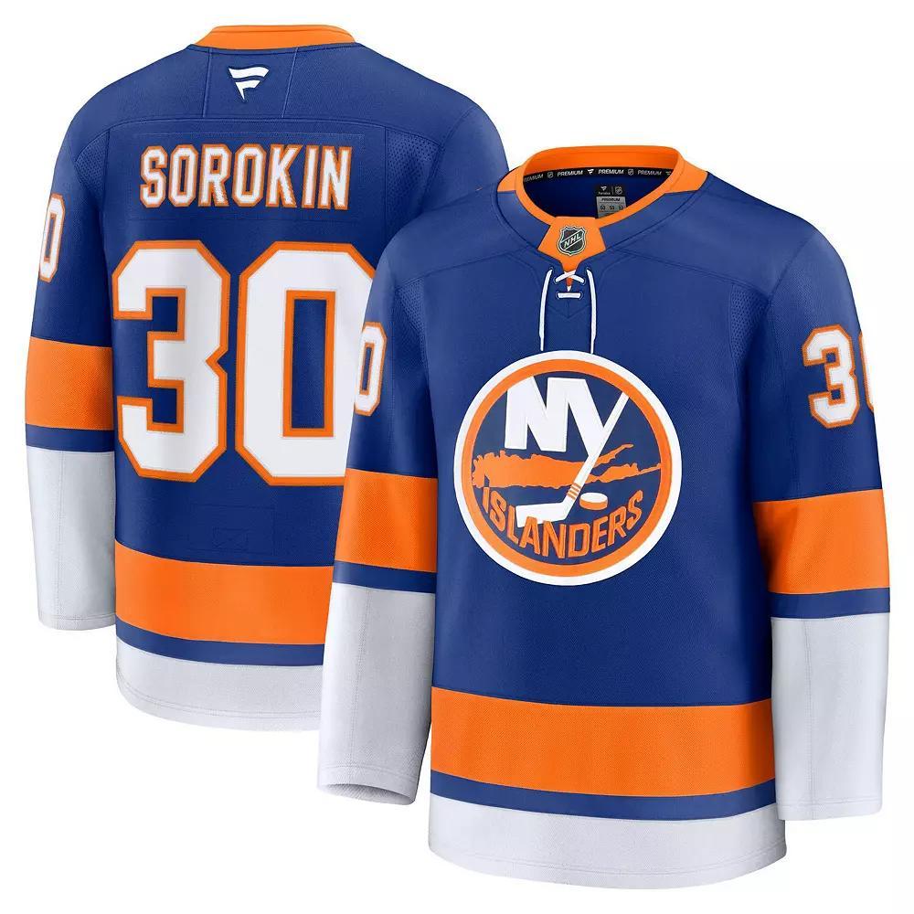 Men's Fanatics Ilya Sorokin Royal New York Islanders Home Premium Jersey, Size: 56, Isl Blue Product Image