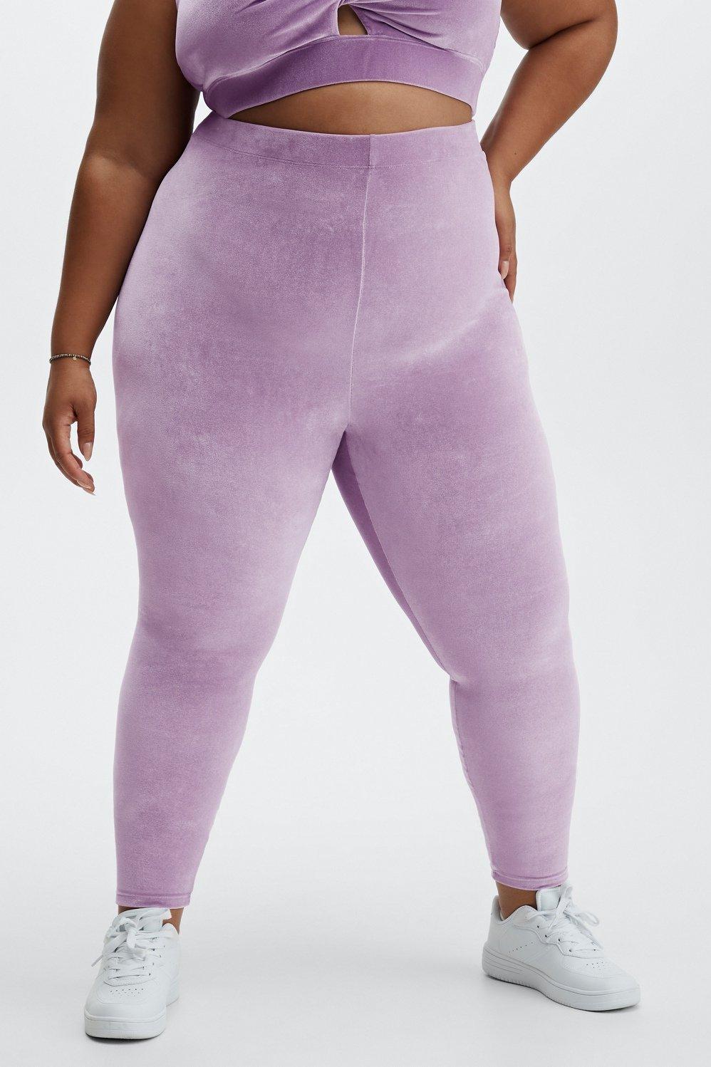 Fabletics Emma Velour Legging Womens purple Size XXS Product Image