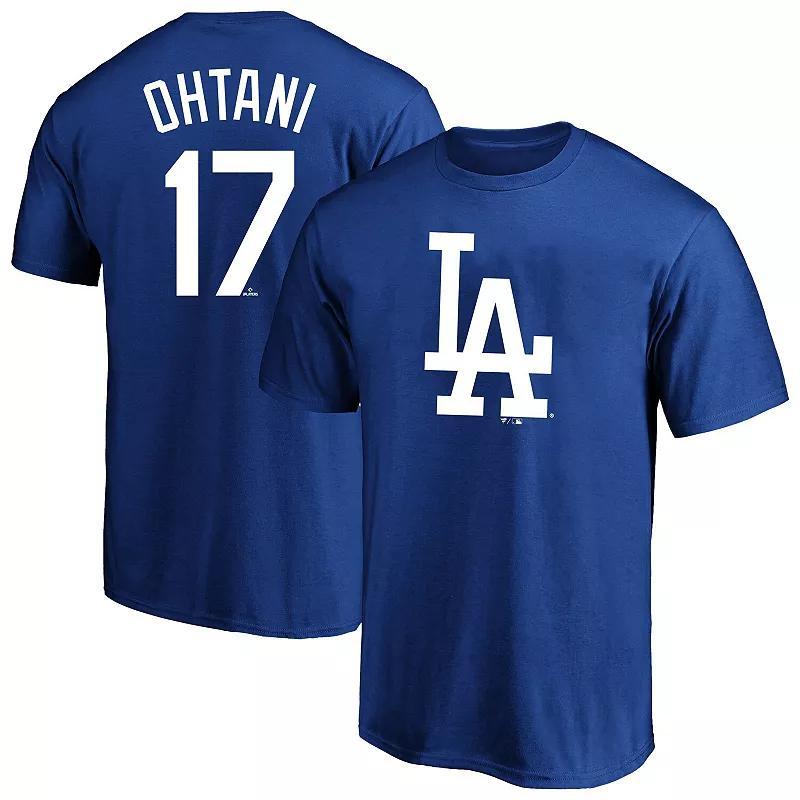 Men's Profile Shohei Ohtani Royal Los Angeles Dodgers Big & Tall Name & Number T-Shirt, Size: 2XLT, Blue Product Image