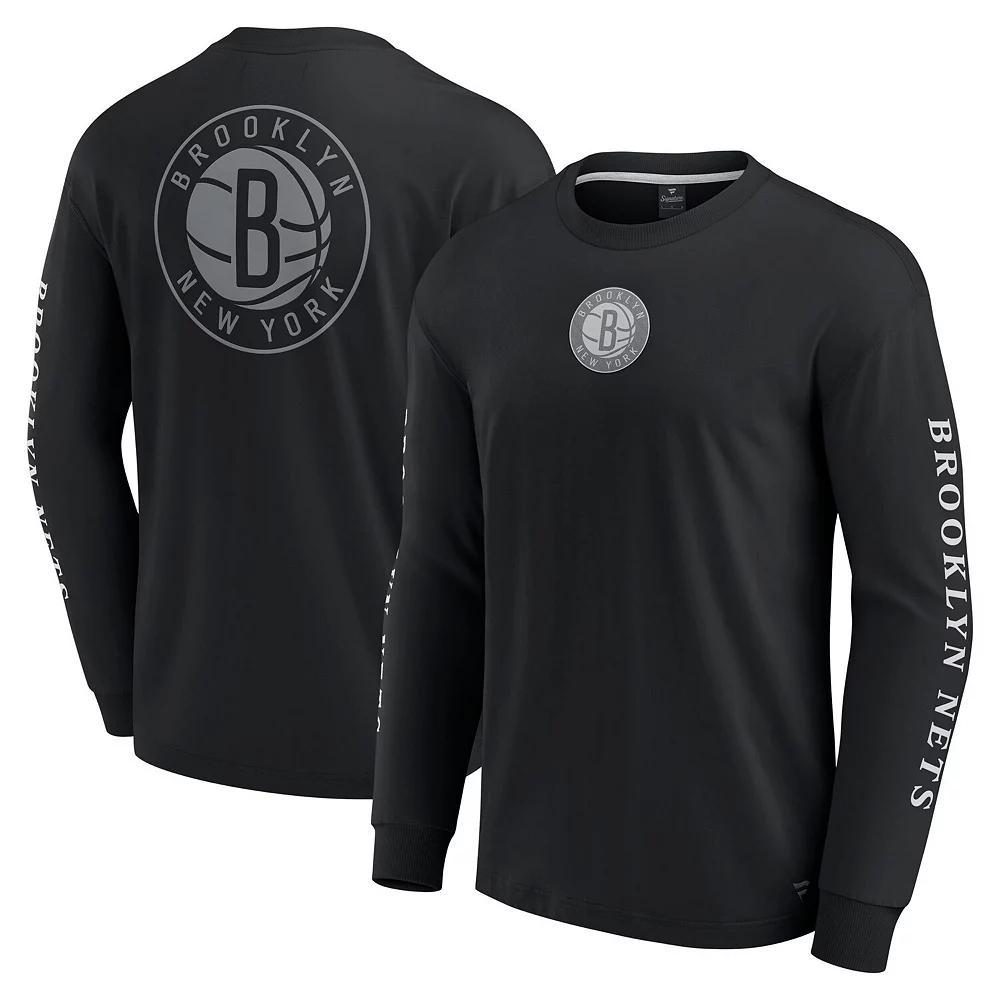 Men's Fanatics Black Brooklyn Nets Elements Strive Long Sleeve T-Shirt, Size: Medium Product Image