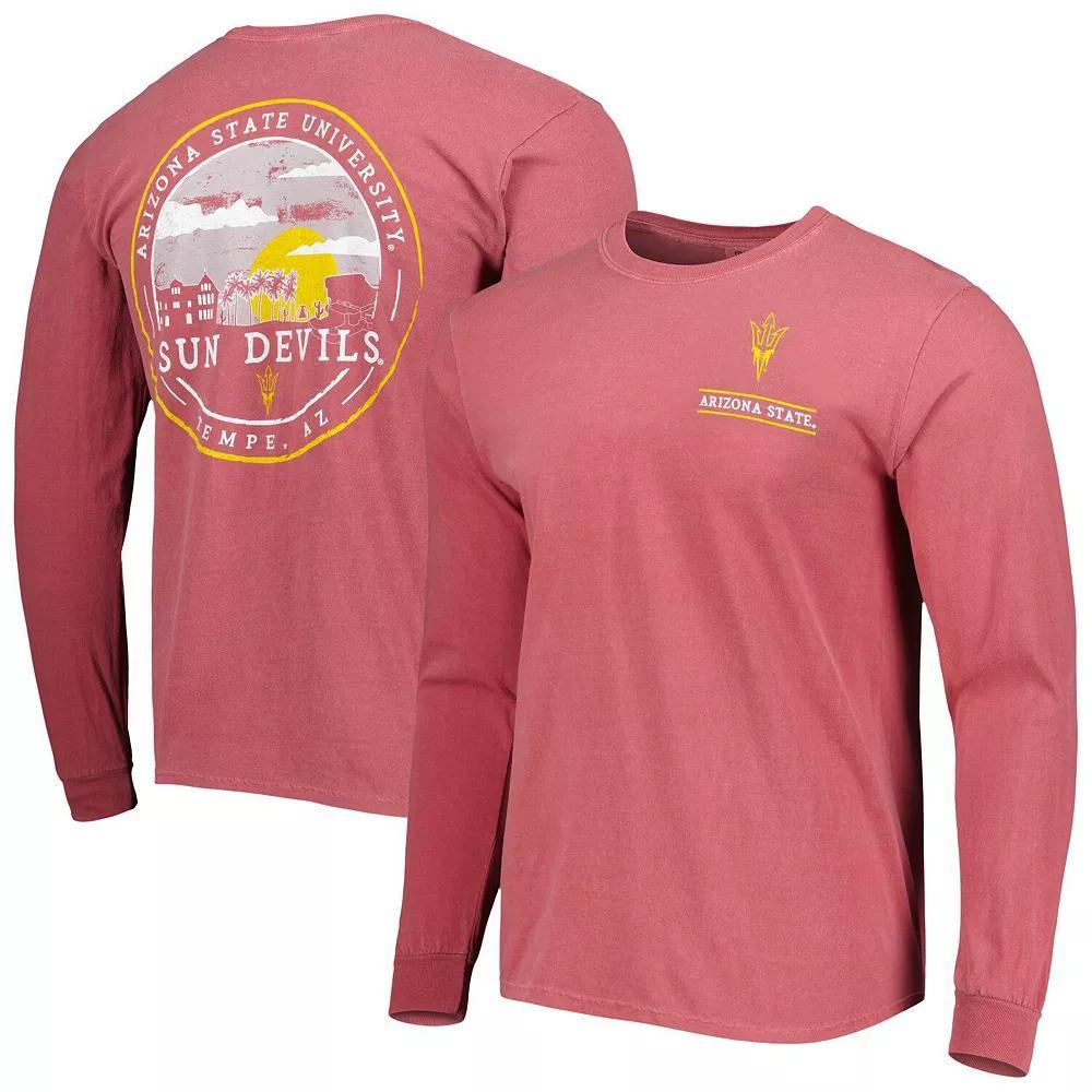 Men's Maroon Arizona State Sun Devils Circle Campus Scene Long Sleeve T-Shirt, Size: Medium, Red Product Image