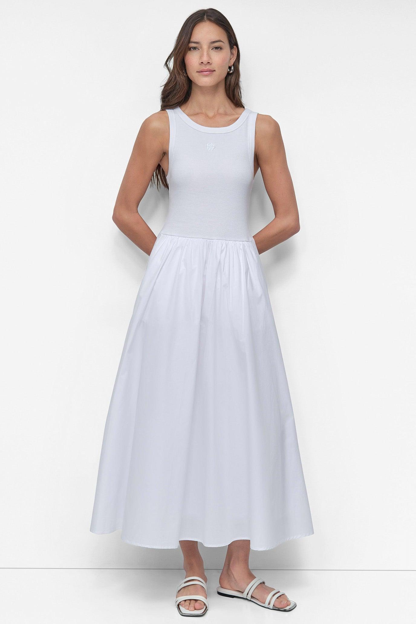 MIXED MEDIA MIDI TANK DRESS Product Image