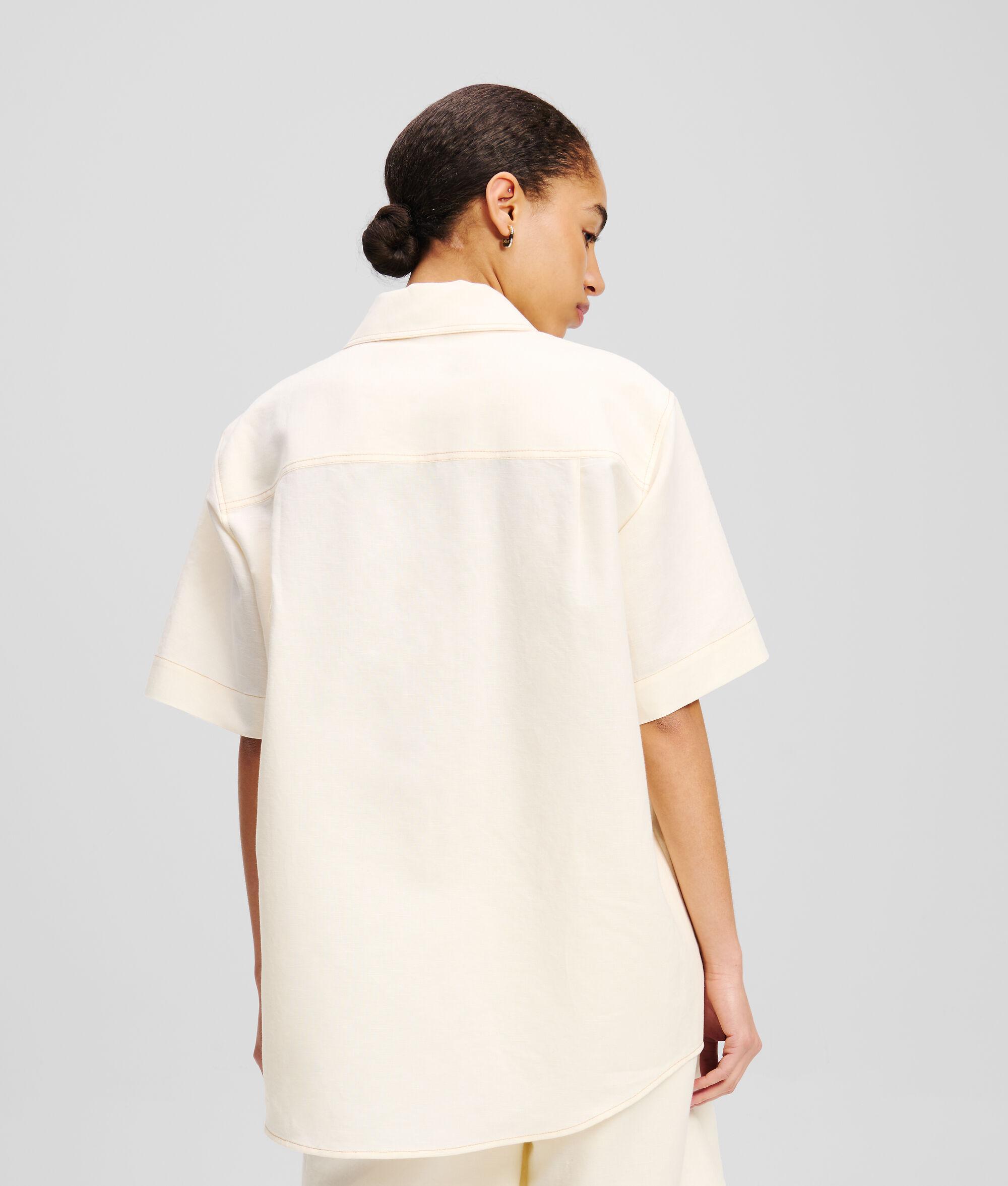 LINEN-BLEND BLOUSE Product Image