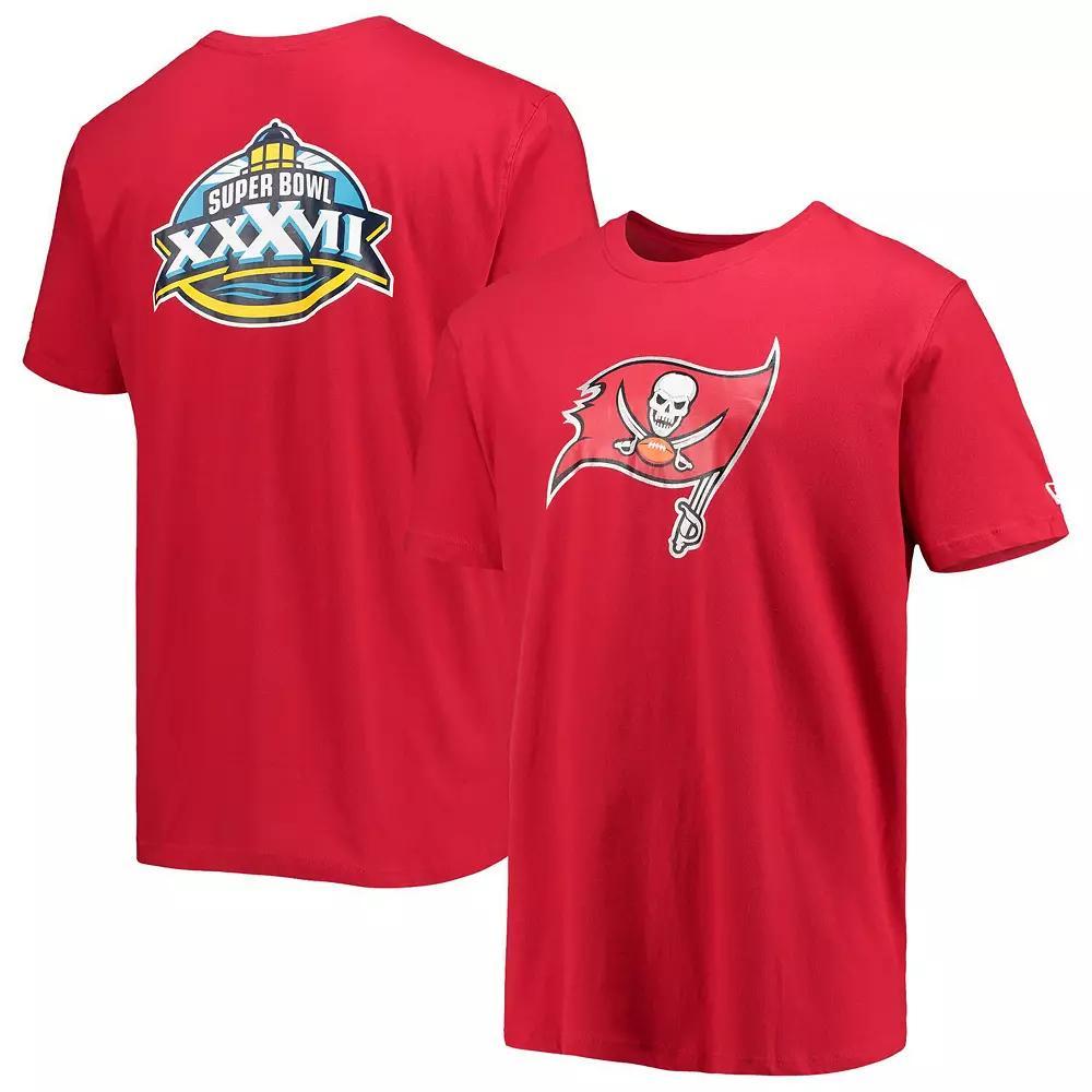 Men's New Era Red Tampa Bay Buccaneers Patch Up Collection Super Bowl XXXVII T-Shirt, Size: Small Product Image