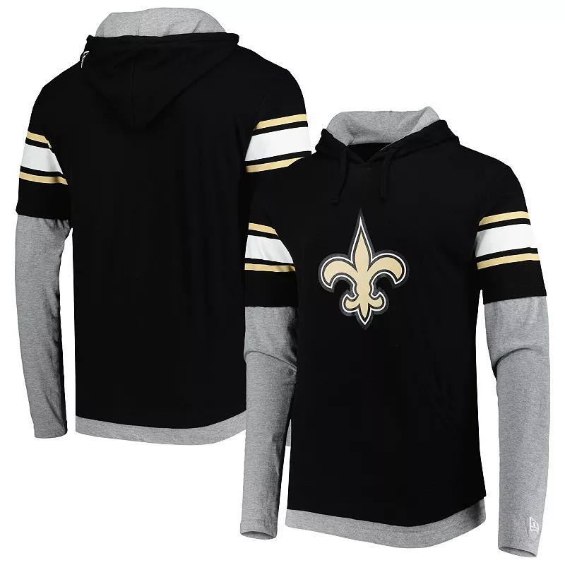 Mens New Era New Orleans Saints Long Sleeve Hoodie T-Shirt Product Image