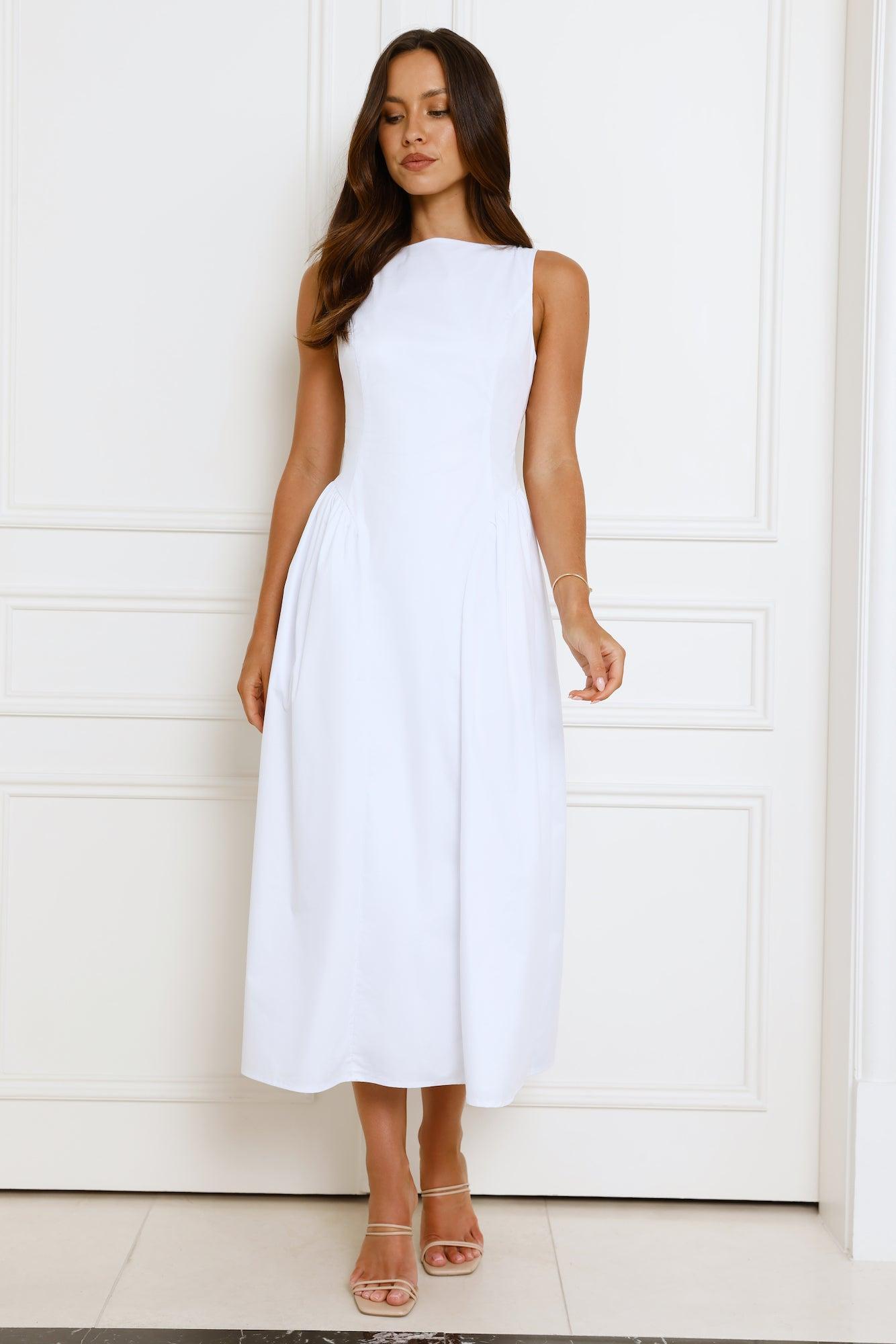 Style Spectacular Midi Dress White Product Image