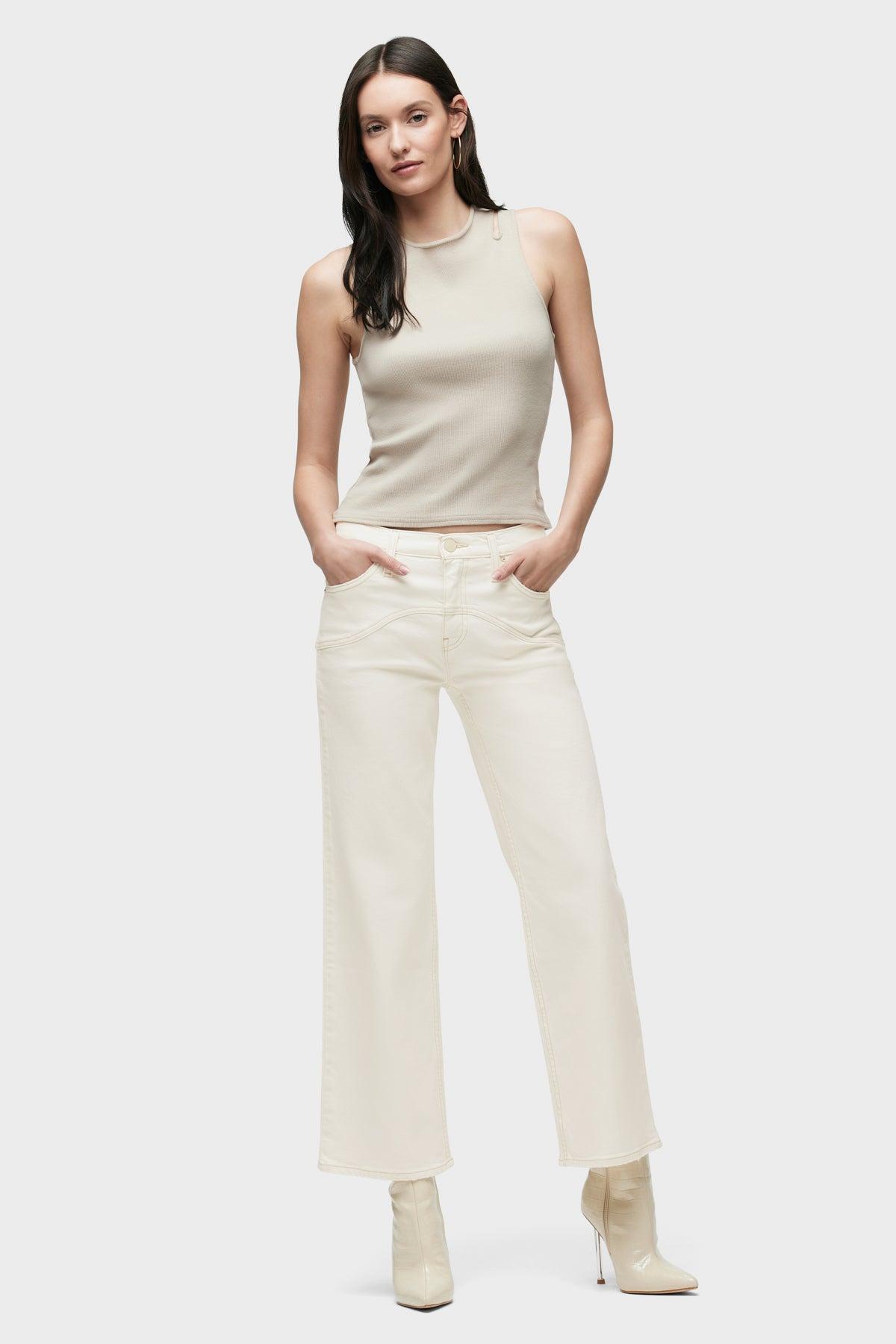 Rosie High-Rise Front Yoke Wide Leg Ankle Jean Female Product Image