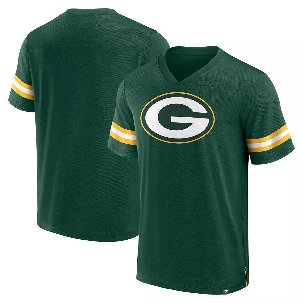 Men's Fanatics Branded  Green Green Bay Packers Jersey Tackle V-Neck T-Shirt, Size: XL Product Image