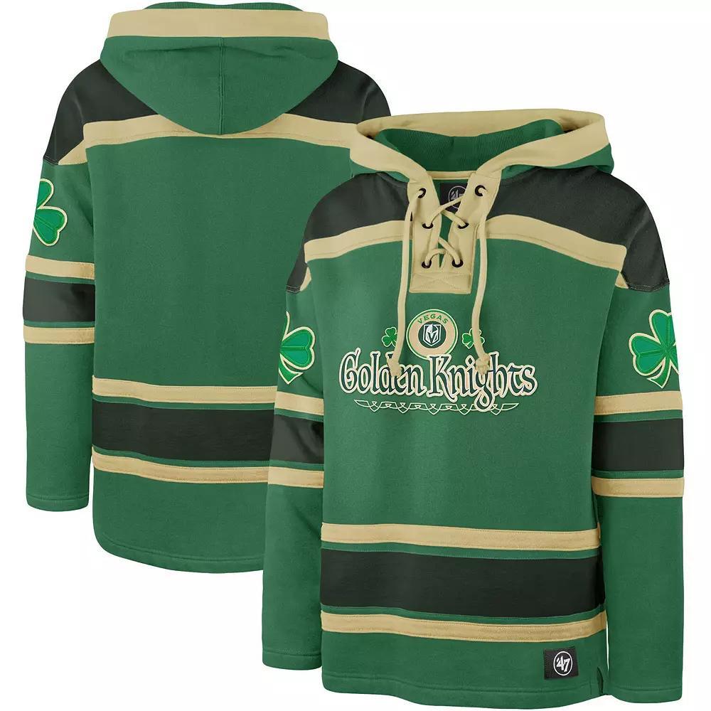 Men's '47  Kelly Green Vegas Golden Knights St. Patrick's Day McLucky Superior Lacer Pullover Hoodie, Size: Large, Lvk Green Product Image