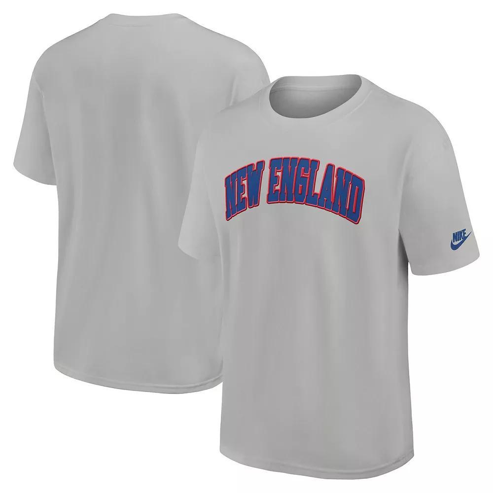 Men's Nike Silver New England Patriots Rewind Max90 Statement T-Shirt, Size: 2XL Product Image
