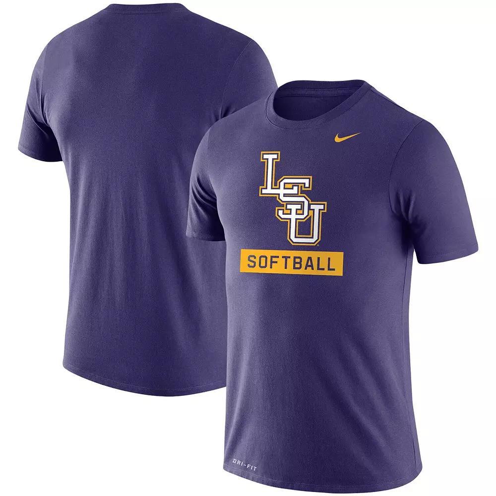 Mens Nike LSU Tigers Softball Drop Legend Slim Fit Performance T-Shirt Product Image