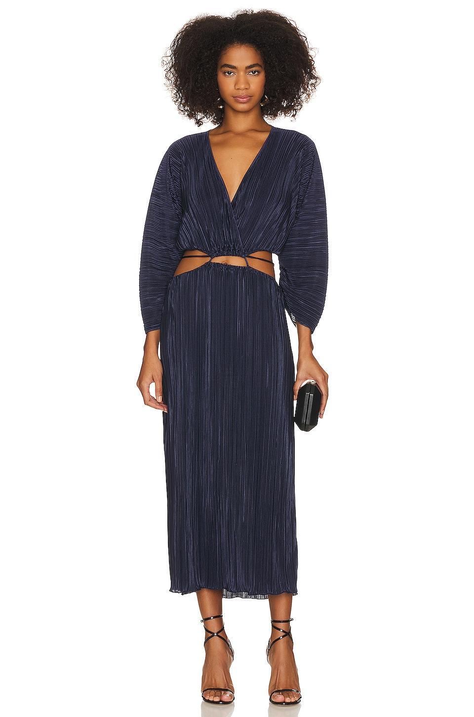 Always Fits Plisse Midi Dress Good American Product Image