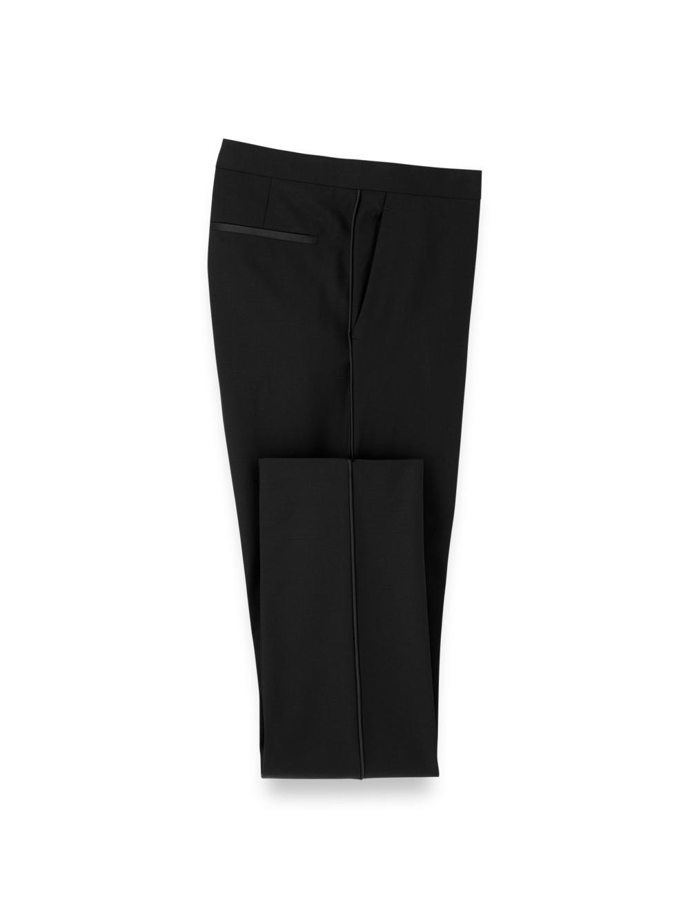 Wool Stretch Peak Lapel Tuxedo - Black Product Image
