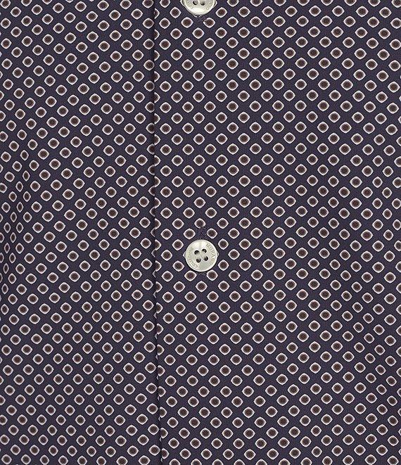 Murano Collezione Slim Fit Small Diamond Pattern Long Sleeve Woven Shirt Product Image