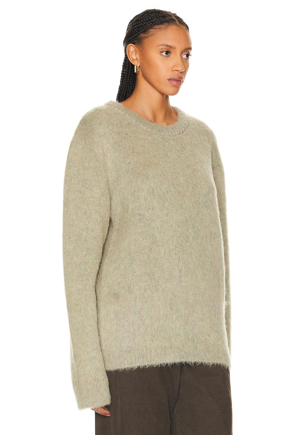 Lemaire Brushed Sweater in Meadow Melange - Mint. Size XS (also in ). Product Image