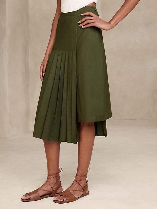 Pleated Midi Skirt Product Image