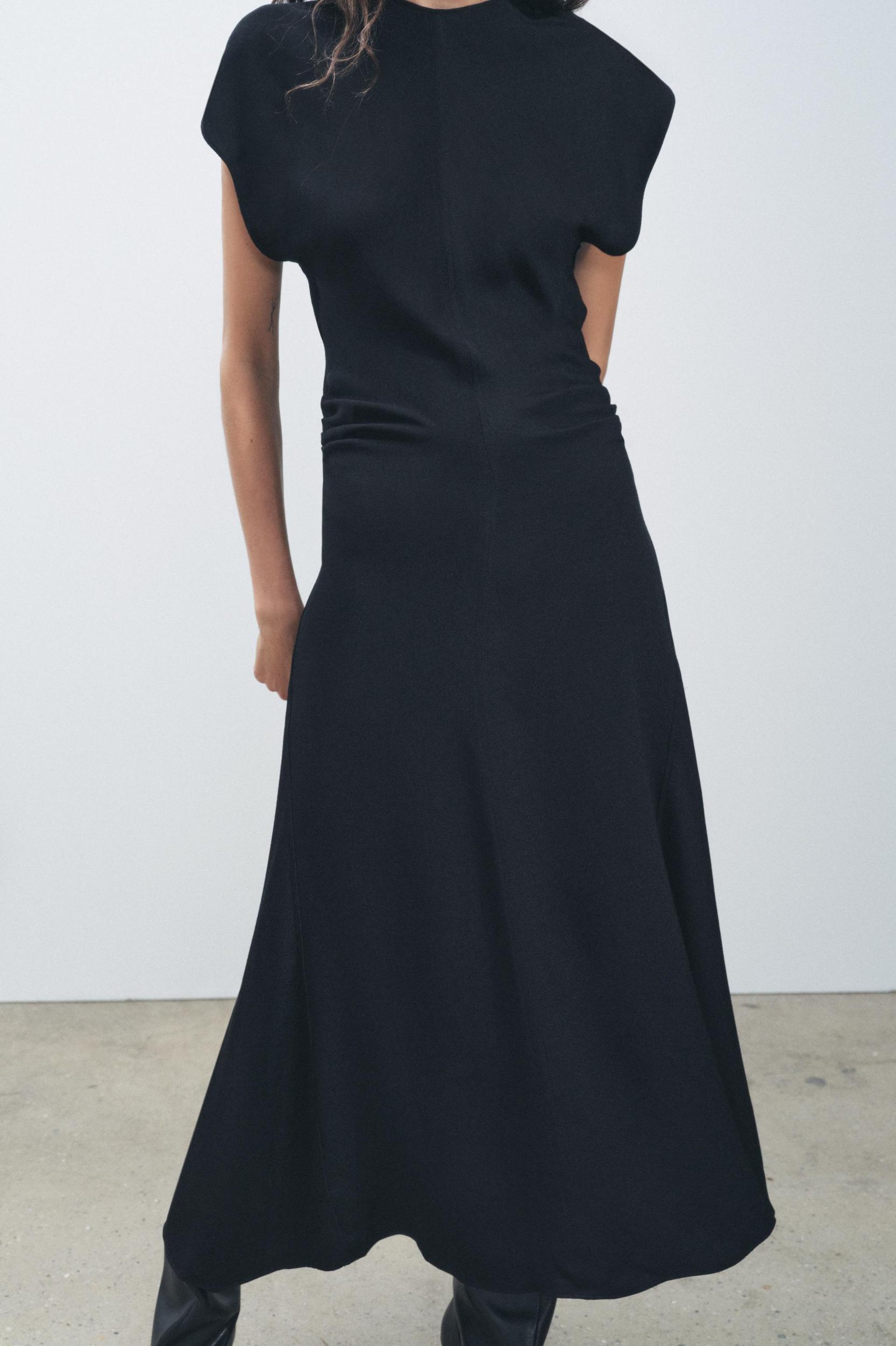 LONG DRAPED DRESS ZW COLLECTION Product Image