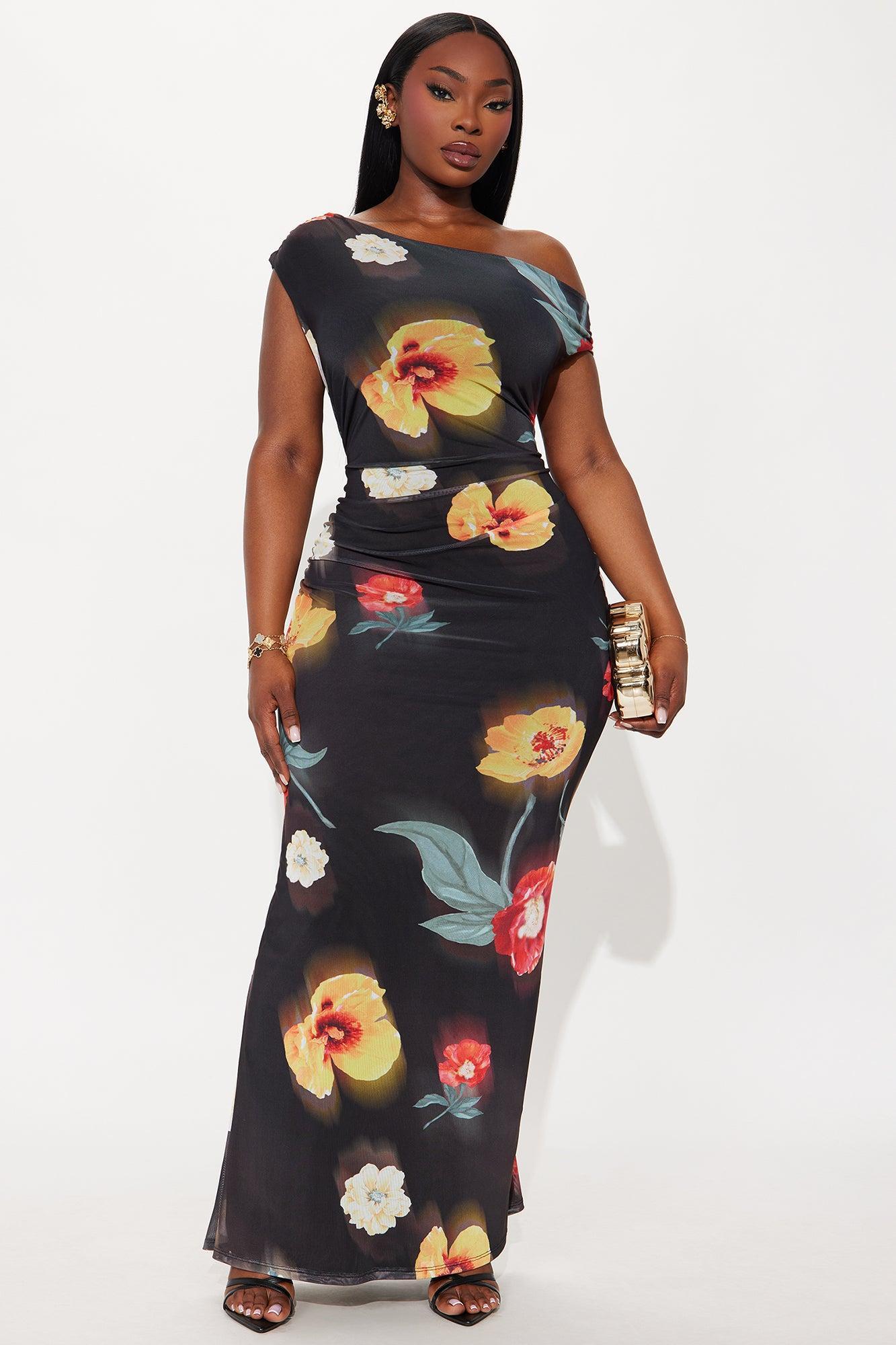 Limitless Mesh Maxi Dress - Black/combo Product Image