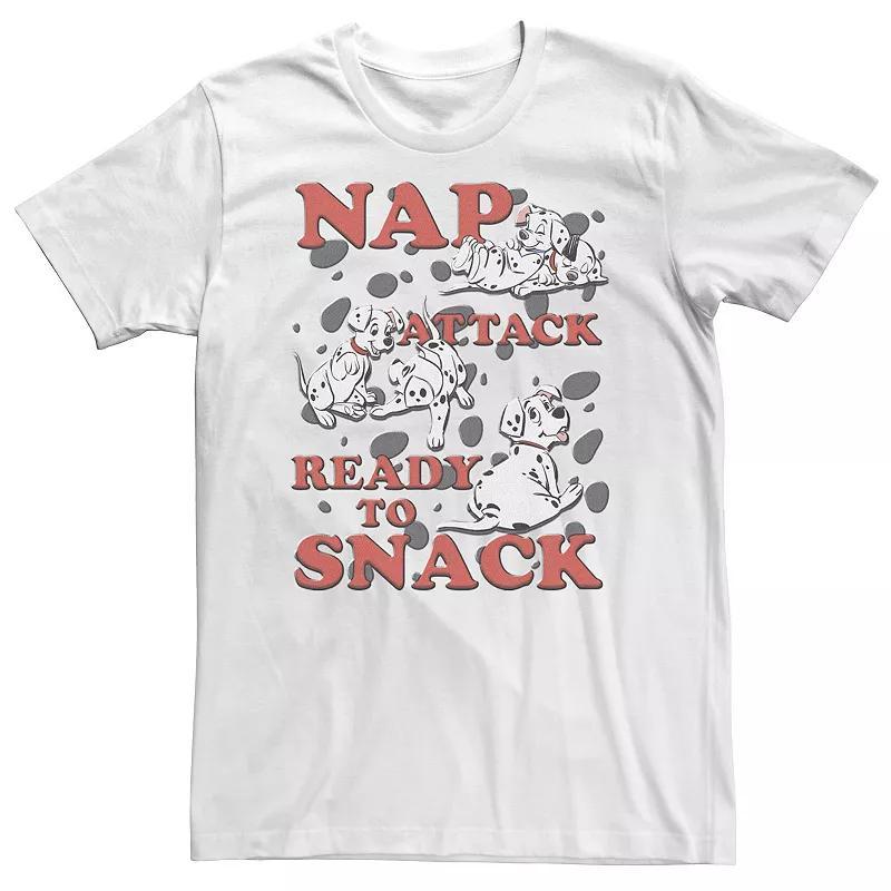 Big & Tall Disney 101 Dalmatians Nap Attack Ready To Snack Tee, Men's, Size: 4XL, White Product Image