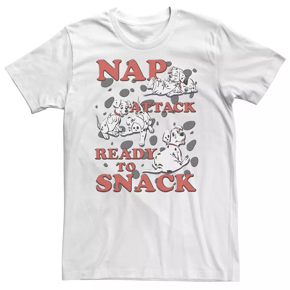 Big & Tall Disney 101 Dalmatians Nap Attack Ready To Snack Tee, Men's, Size: 4XL, White Product Image
