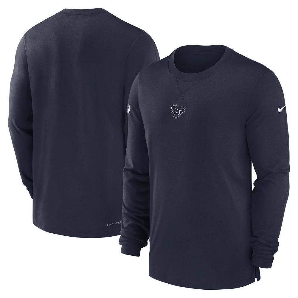 Men's Nike  Navy Houston Texans Player Long Sleeve Performance T-Shirt, Size: Medium, Blue Product Image