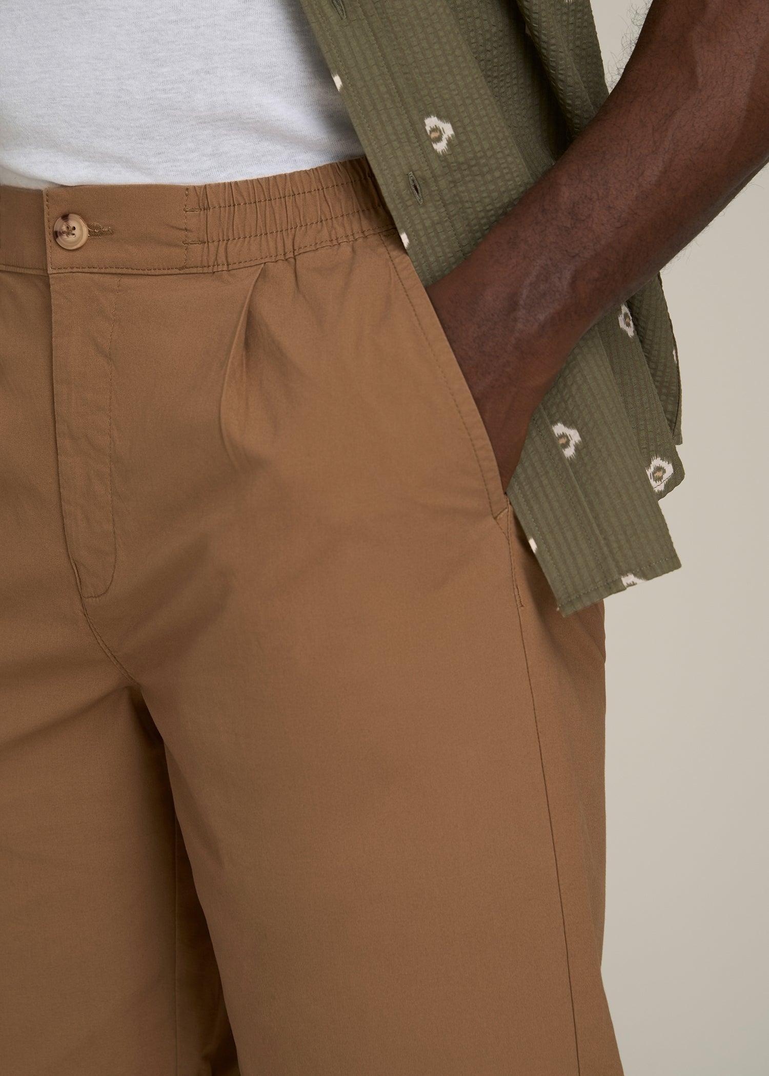 Bermuda Shorts for Tall Men in Russet Brown Male Product Image