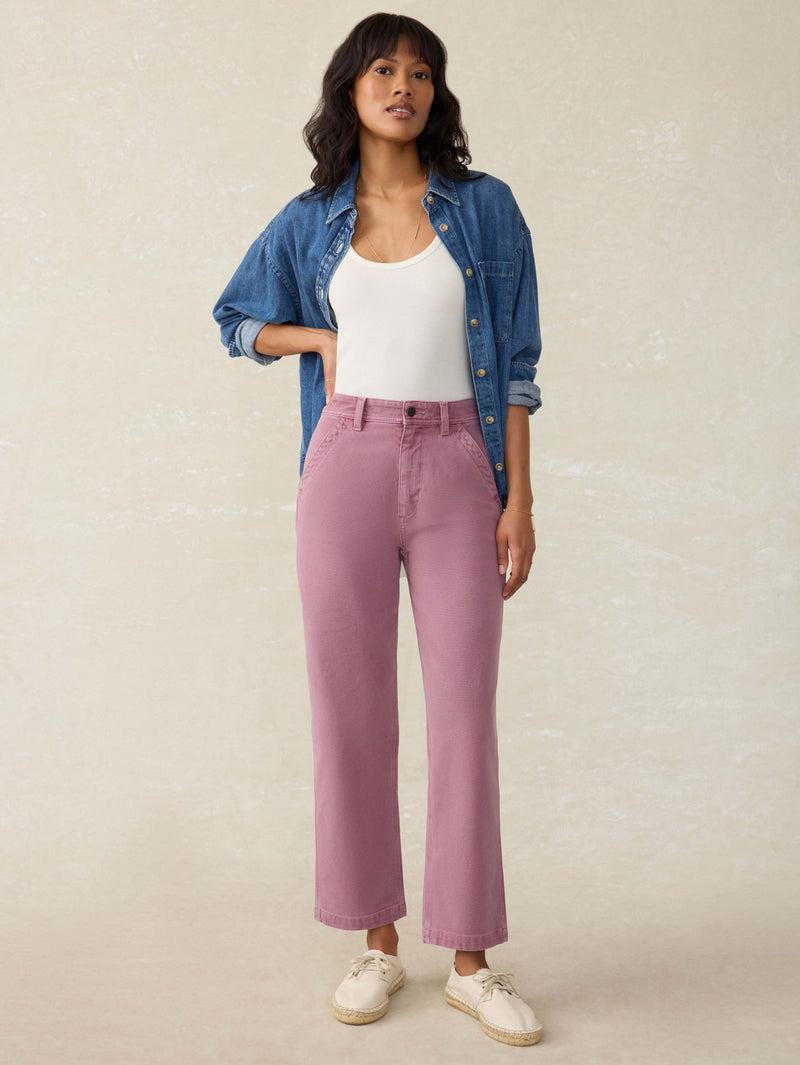 Sunwashed Canvas Dockside Pant - Weathered Orchid Product Image