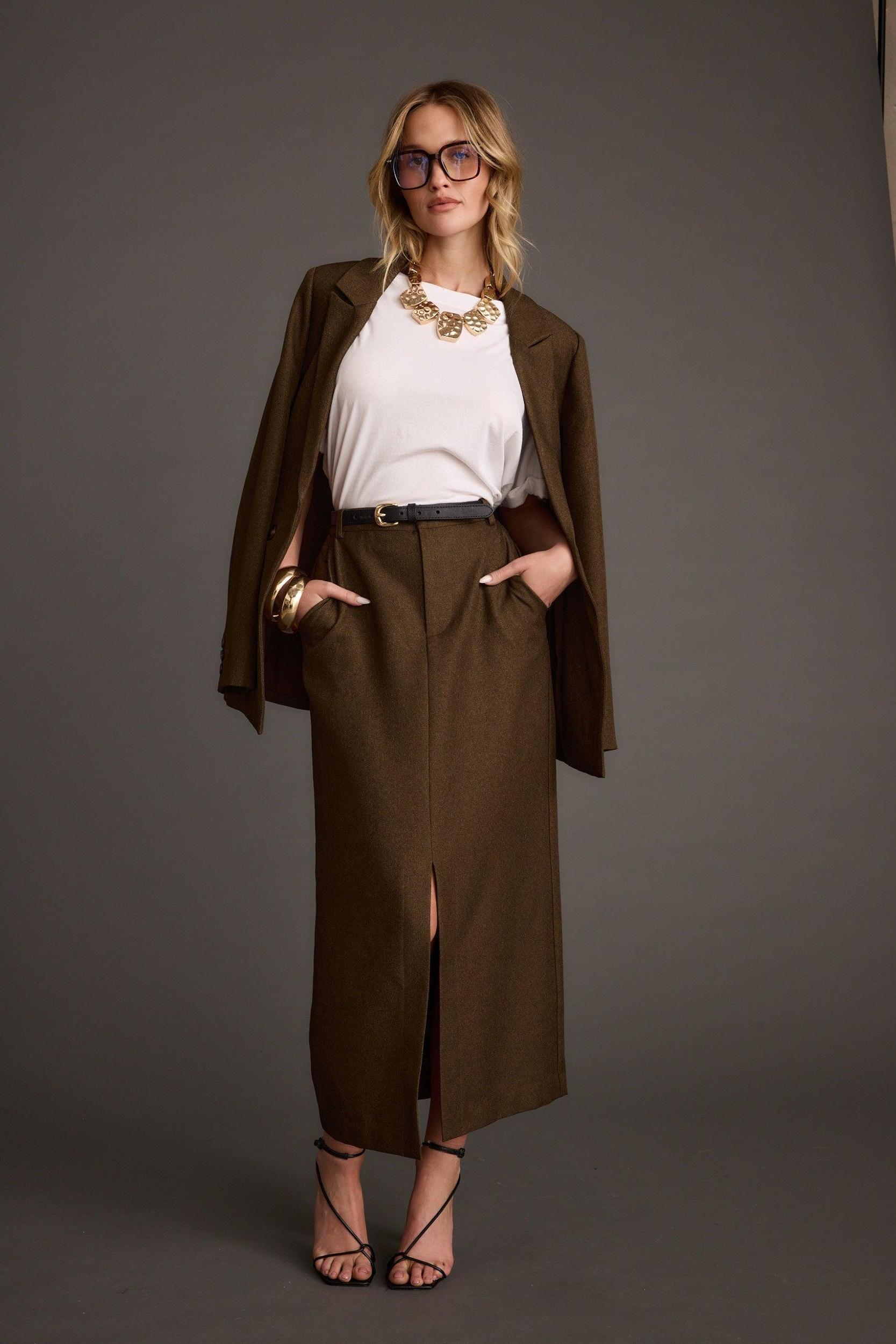Tory Mocha Twill Blazer Product Image