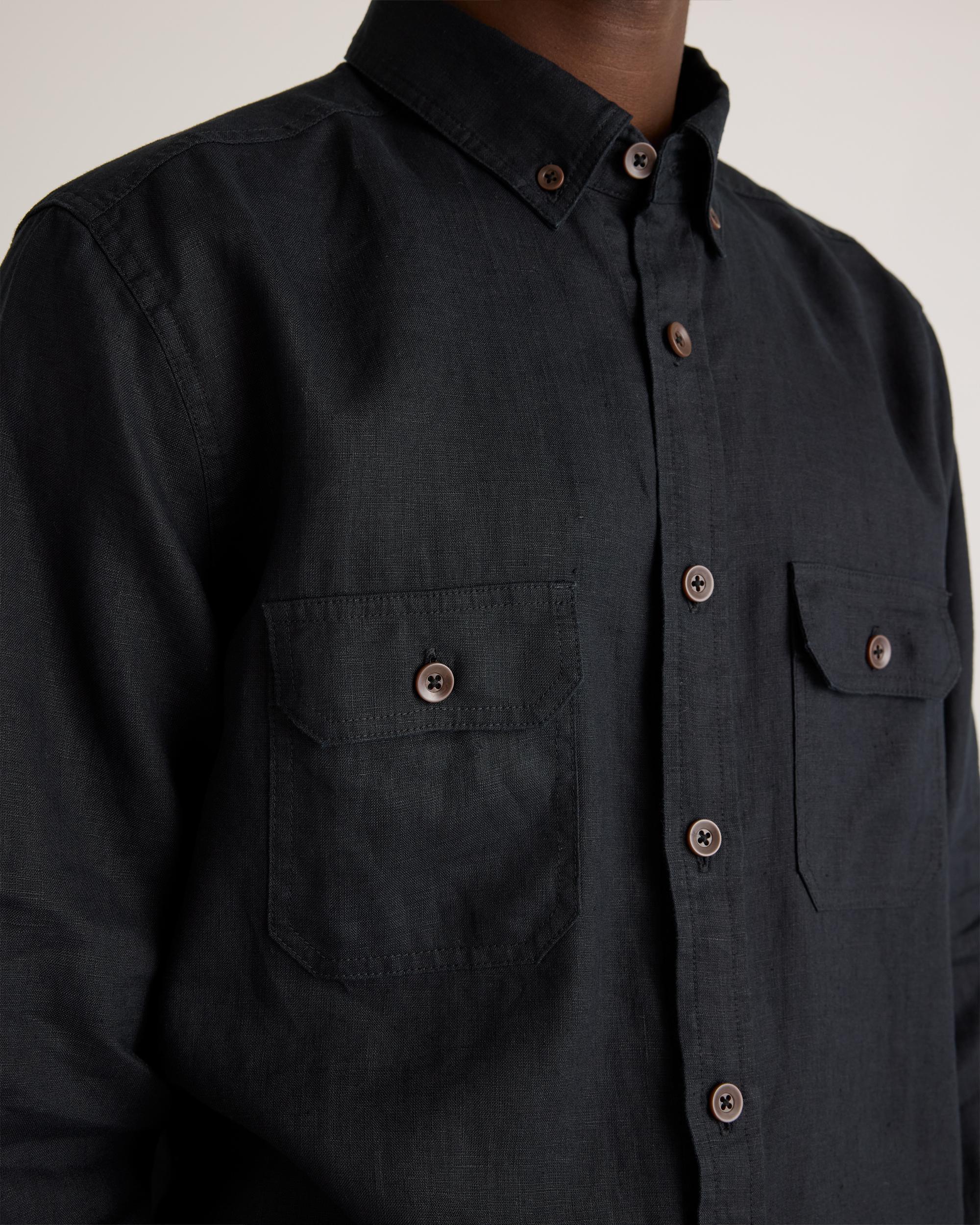 Quince | Men's 100% European Linen Utility Shirt Size XL Product Image
