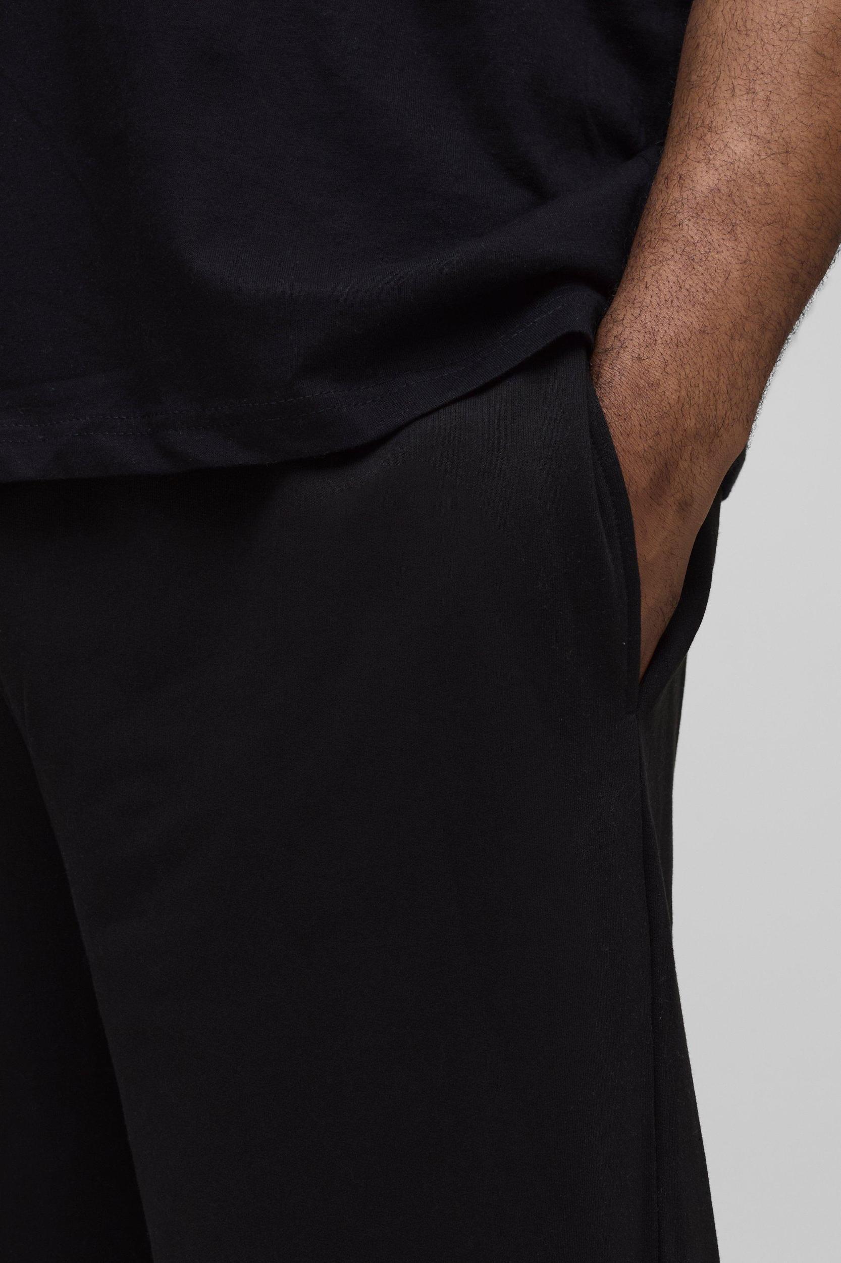 Plus Lightweight Wide Fit Basic Sweatpants | boohooMAN USA Product Image