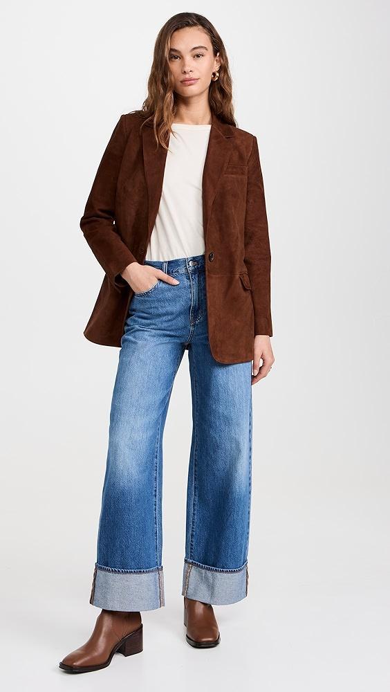 Madewell The Kline Blazer Suede | Shopbop Product Image