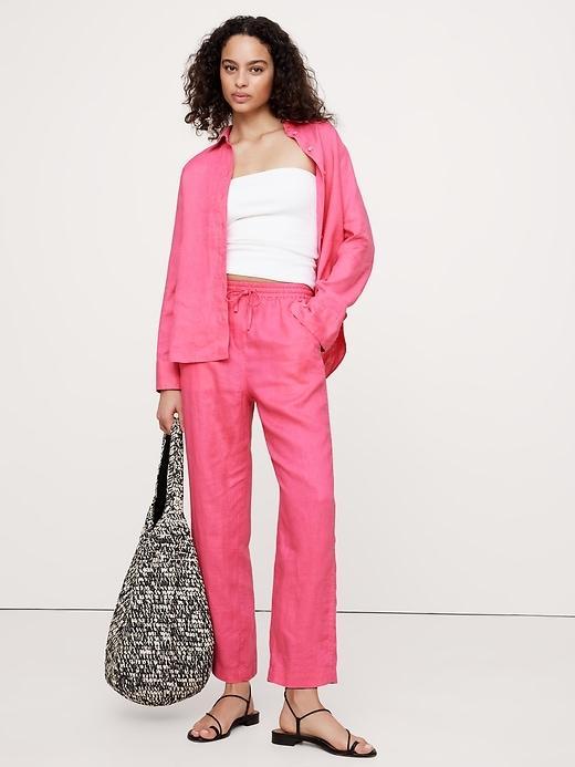 Linen Pull-On Ankle Pant Product Image