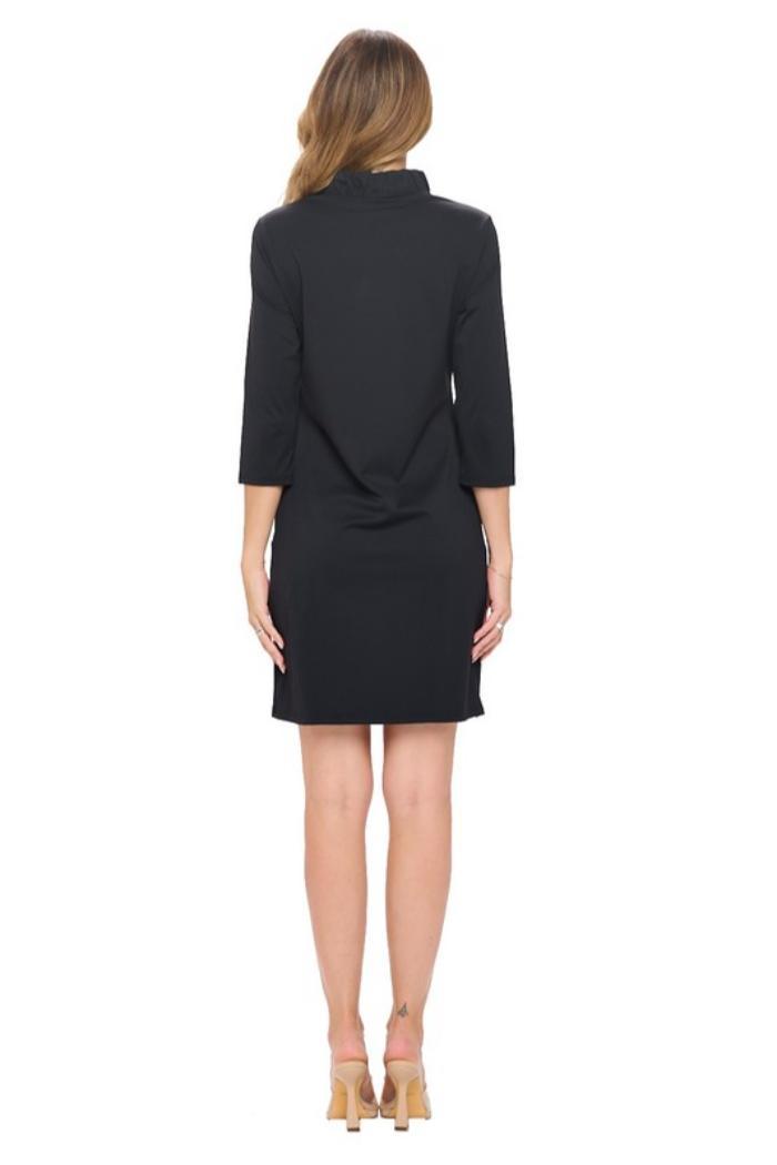 3/4 Slv Zip Front Dress Product Image