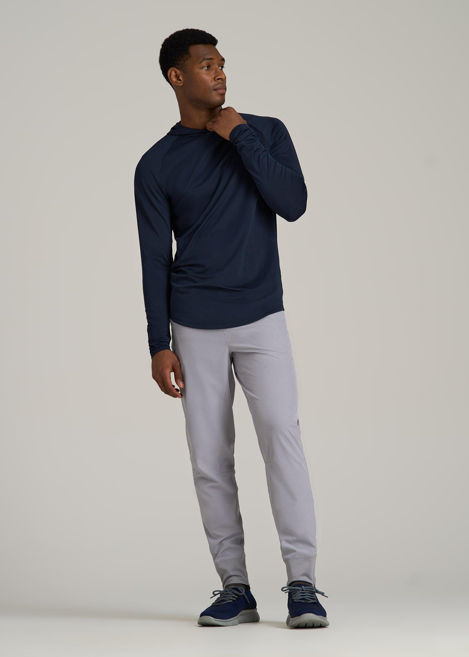 Men's A.T. Performance Training Tall Hoodie in Evening Blue Product Image