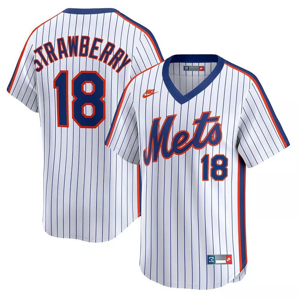 Men's Nike Darryl Strawberry White New York Mets Throwback Cooperstown Collection Limited Jersey, Size: XL Product Image