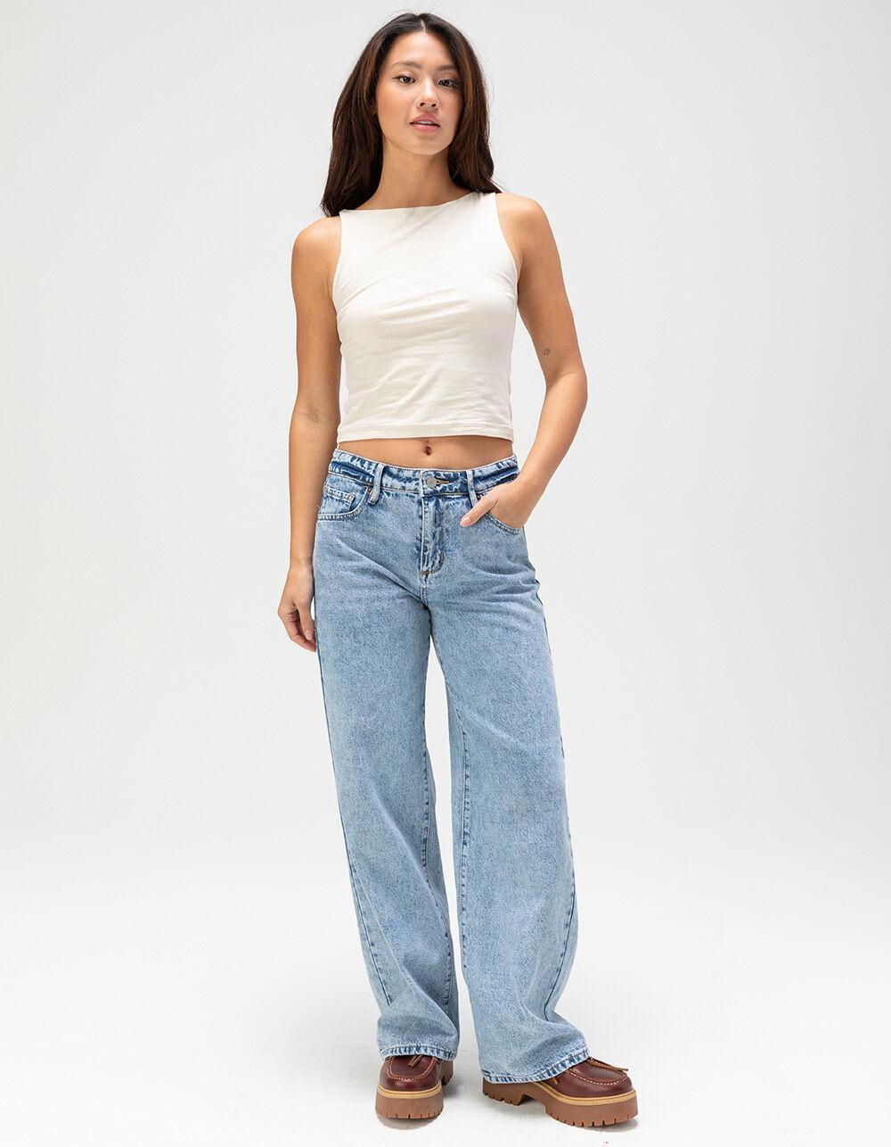 RSQ Womens High Rise Baggy Jeans - MEDIUM WASH Product Image