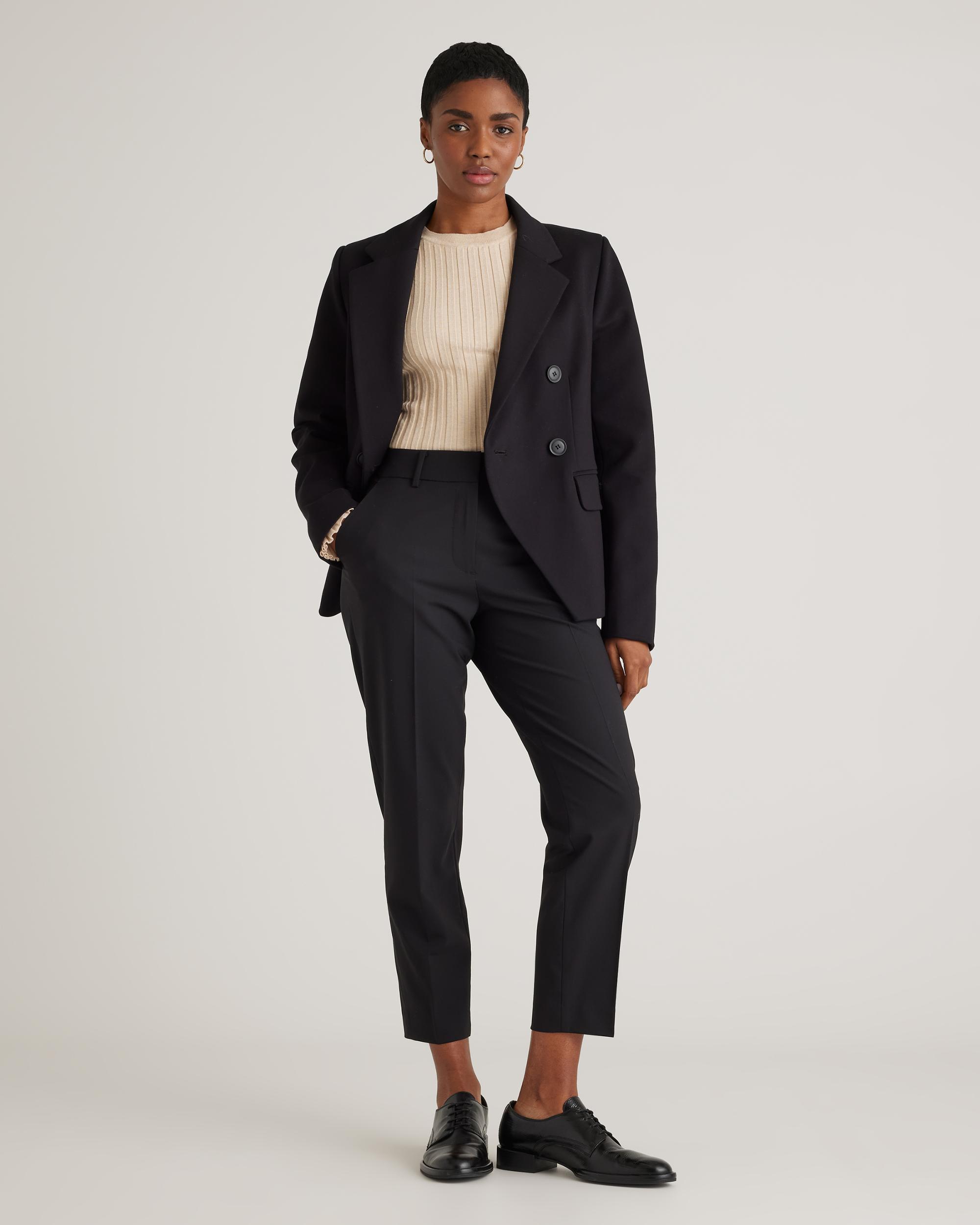 Quince | Women's Ultra-Stretch Ponte Double Breasted Blazer Size XS, Rayon Product Image