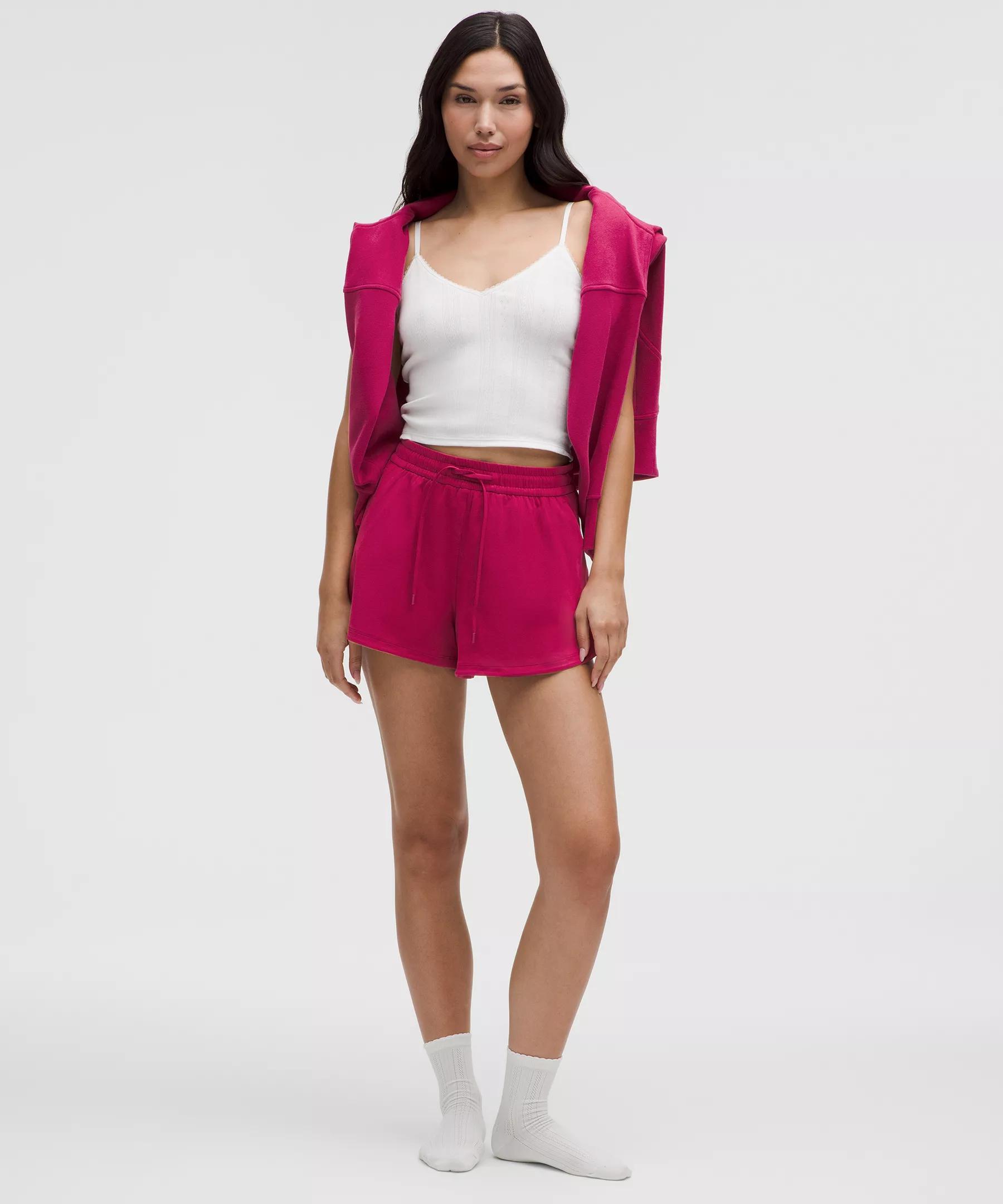 Soft Jersey Mid-Rise Curved-Hem Short 3" Product Image