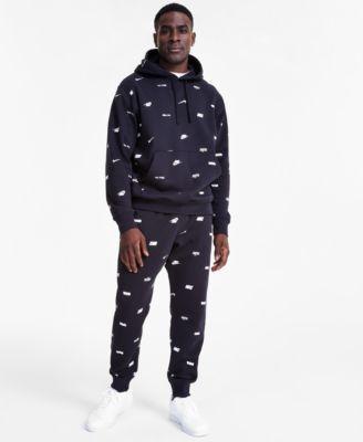 Nike Mens Club+ AOP Basketball Pullover Hoodie - Maroon/Black Product Image