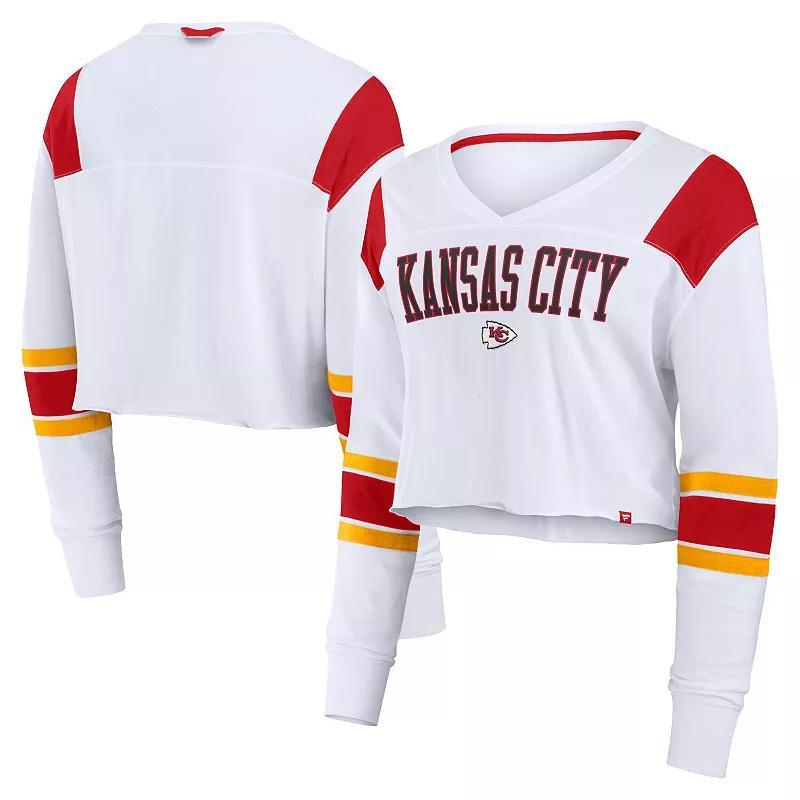 Womens Fanatics San Diego Padres Stretch Cropped Fashion Long Sleeve T-Shirt Product Image